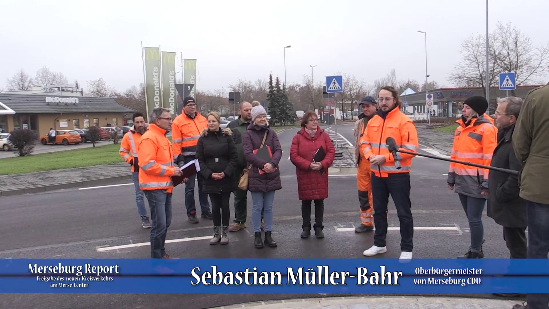 Eröffnung des neuen Kreisverkehrs am Merse - Center